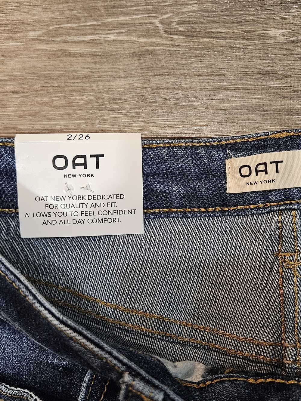 Oat New York Wide-Leg Cropped Jeans in Dark Blue Wash Size 2/26 - Picture 3 of 8